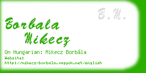 borbala mikecz business card