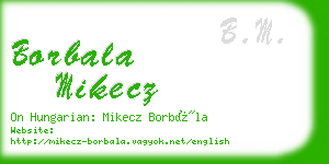 borbala mikecz business card